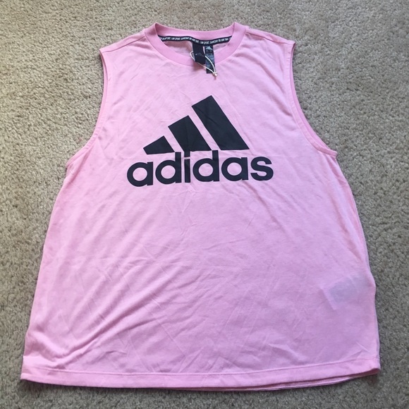 adidas Tops - NWOT Adidas Badge Of Sport Pink Tank Top
